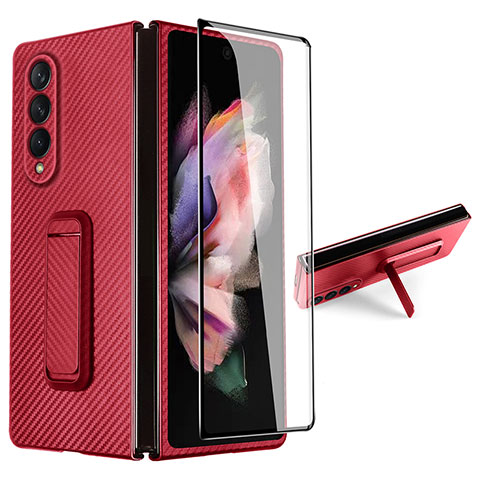 Handyhülle Hülle Hartschalen Kunststoff Schutzhülle Tasche Matt R06 für Samsung Galaxy Z Fold4 5G Rot