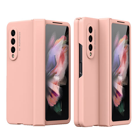 Handyhülle Hülle Hartschalen Kunststoff Schutzhülle Tasche Matt T02 für Samsung Galaxy Z Fold4 5G Rosegold