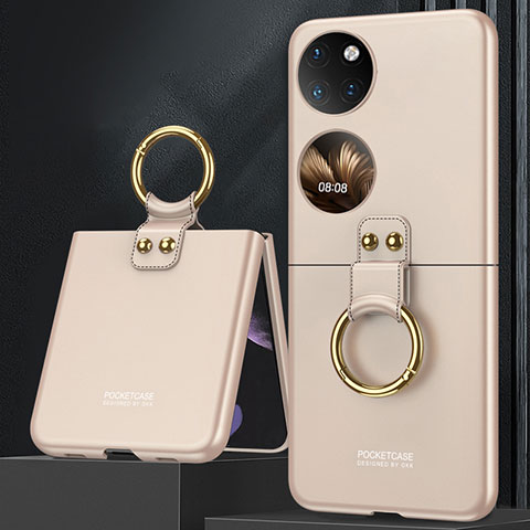 Handyhülle Hülle Hartschalen Kunststoff Schutzhülle Tasche Matt Vorder und Rückseite 360 Grad Ganzkörper AC2 für Huawei Pocket S Gold