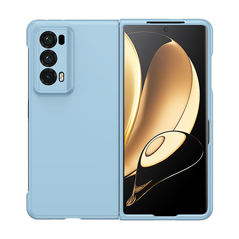 Handyhülle Hülle Hartschalen Kunststoff Schutzhülle Tasche Matt Vorder und Rückseite 360 Grad Ganzkörper BH1 für Huawei Honor Magic V2 Ultimate 5G Hellblau