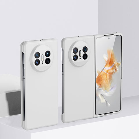 Handyhülle Hülle Hartschalen Kunststoff Schutzhülle Tasche Matt Vorder und Rückseite 360 Grad Ganzkörper BH1 für Huawei Mate X3 Weiß