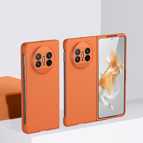 Handyhülle Hülle Hartschalen Kunststoff Schutzhülle Tasche Matt Vorder und Rückseite 360 Grad Ganzkörper BH1 für Huawei Mate X5 Orange