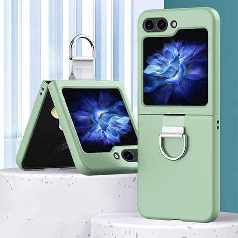 Handyhülle Hülle Hartschalen Kunststoff Schutzhülle Tasche Matt Vorder und Rückseite 360 Grad Ganzkörper BH1 für Samsung Galaxy Z Flip5 5G Minzgrün