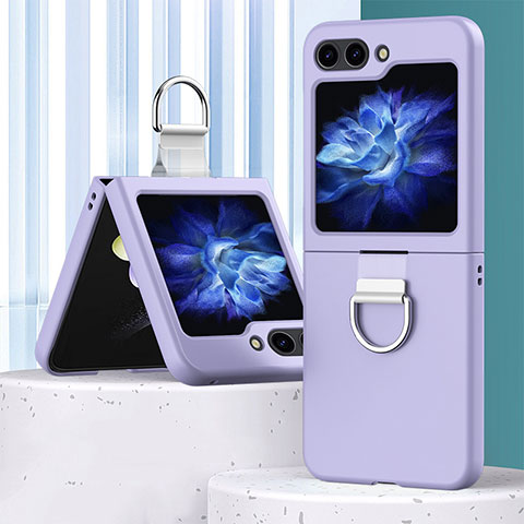 Handyhülle Hülle Hartschalen Kunststoff Schutzhülle Tasche Matt Vorder und Rückseite 360 Grad Ganzkörper BH1 für Samsung Galaxy Z Flip5 5G Violett