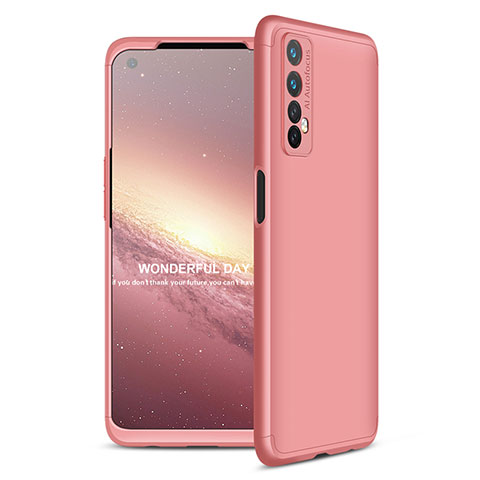 Handyhülle Hülle Hartschalen Kunststoff Schutzhülle Tasche Matt Vorder und Rückseite 360 Grad Ganzkörper für Realme Narzo 20 Pro Rosegold