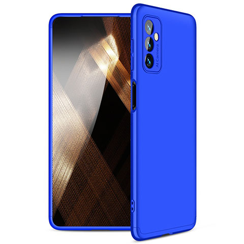 Handyhülle Hülle Hartschalen Kunststoff Schutzhülle Tasche Matt Vorder und Rückseite 360 Grad Ganzkörper für Samsung Galaxy M52 5G Blau