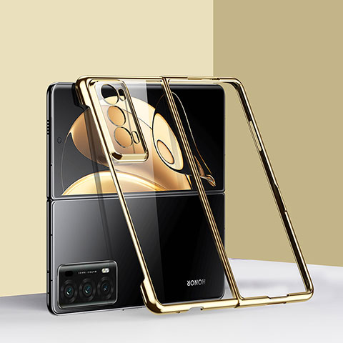 Handyhülle Hülle Hartschalen Kunststoff Schutzhülle Tasche Matt Vorder und Rückseite 360 Grad Ganzkörper GK6 für Huawei Honor Magic V2 5G Gold