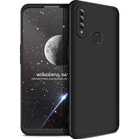 Handyhülle Hülle Hartschalen Kunststoff Schutzhülle Tasche Matt Vorder und Rückseite 360 Grad Ganzkörper M01 für Oppo A31 Schwarz