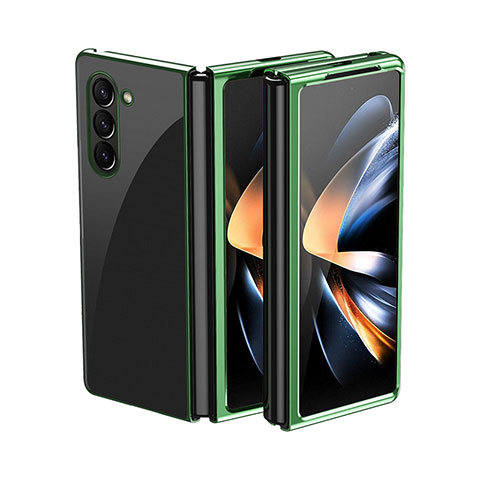 Handyhülle Hülle Hartschalen Kunststoff Schutzhülle Tasche Matt Vorder und Rückseite 360 Grad Ganzkörper QH2 für Samsung Galaxy Z Fold5 5G Grün