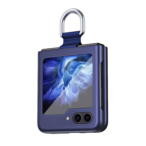 Handyhülle Hülle Hartschalen Kunststoff Schutzhülle Tasche Matt Vorder und Rückseite 360 Grad Ganzkörper QH5 für Samsung Galaxy Z Flip5 5G Blau