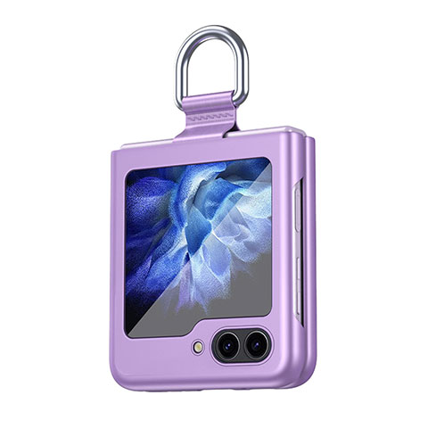 Handyhülle Hülle Hartschalen Kunststoff Schutzhülle Tasche Matt Vorder und Rückseite 360 Grad Ganzkörper QH5 für Samsung Galaxy Z Flip5 5G Violett