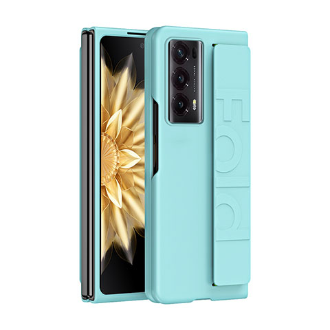 Handyhülle Hülle Hartschalen Kunststoff Schutzhülle Tasche Matt Vorder und Rückseite 360 Grad Ganzkörper SD1 für Huawei Honor Magic V2 5G Cyan