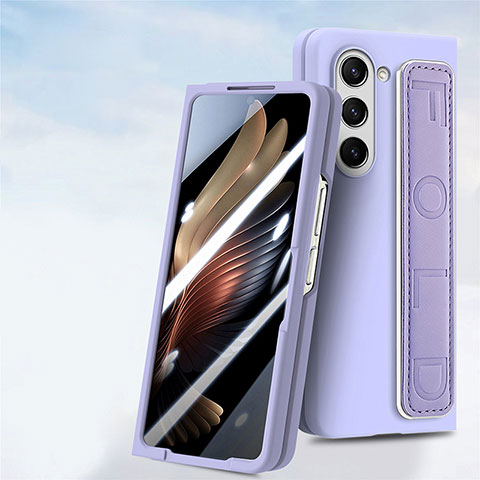 Handyhülle Hülle Hartschalen Kunststoff Schutzhülle Tasche Matt Vorder und Rückseite 360 Grad Ganzkörper SD3 für Samsung Galaxy Z Fold5 5G Violett