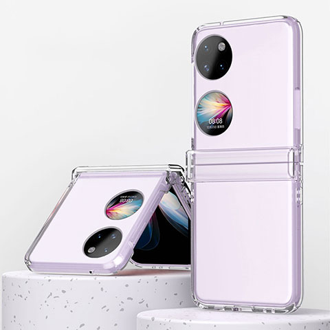 Handyhülle Hülle Hartschalen Kunststoff Schutzhülle Tasche Matt Vorder und Rückseite 360 Grad Ganzkörper ZL3 für Huawei Pocket S Klar