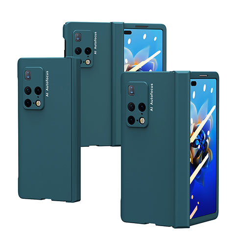 Handyhülle Hülle Hartschalen Kunststoff Schutzhülle Tasche Matt Vorder und Rückseite 360 Grad Ganzkörper ZL6 für Huawei Mate X2 Grün