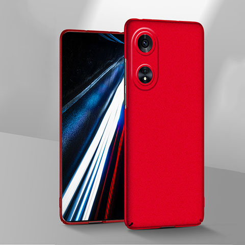 Handyhülle Hülle Hartschalen Kunststoff Schutzhülle Tasche Matt YK1 für Oppo A38 Rot