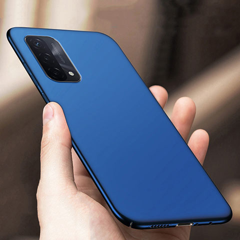 Handyhülle Hülle Hartschalen Kunststoff Schutzhülle Tasche Matt YK1 für Oppo A54 5G Blau