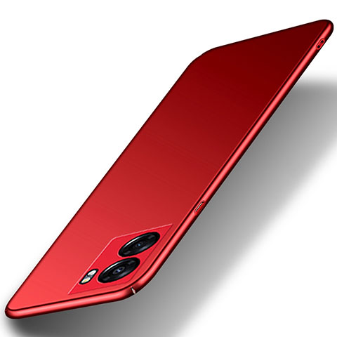 Handyhülle Hülle Hartschalen Kunststoff Schutzhülle Tasche Matt YK1 für Oppo A56S 5G Rot