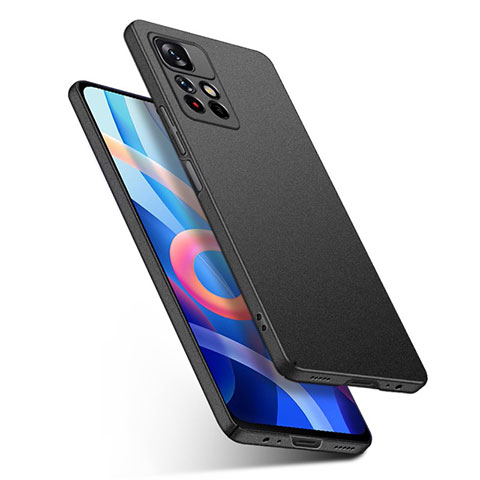 Handyhülle Hülle Hartschalen Kunststoff Schutzhülle Tasche Matt YK1 für Xiaomi Redmi Note 11S 5G Schwarz