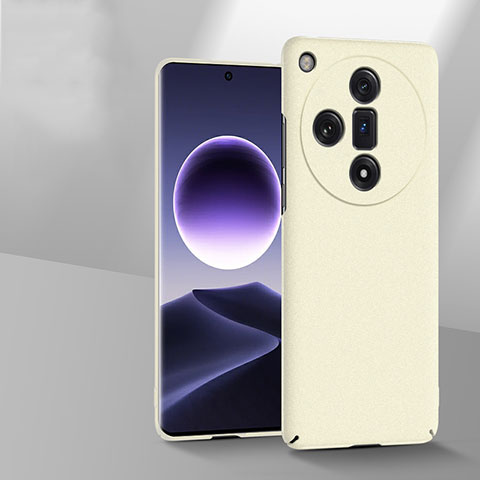 Handyhülle Hülle Hartschalen Kunststoff Schutzhülle Tasche Matt YK2 für Oppo Find X7 5G Weiß