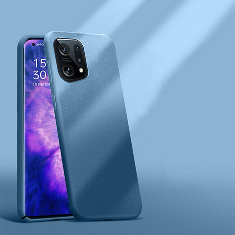 Handyhülle Hülle Hartschalen Kunststoff Schutzhülle Tasche Matt YK5 für Oppo Find X5 5G Blau