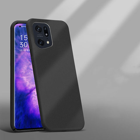 Handyhülle Hülle Hartschalen Kunststoff Schutzhülle Tasche Matt YK5 für Oppo Find X5 Pro 5G Schwarz