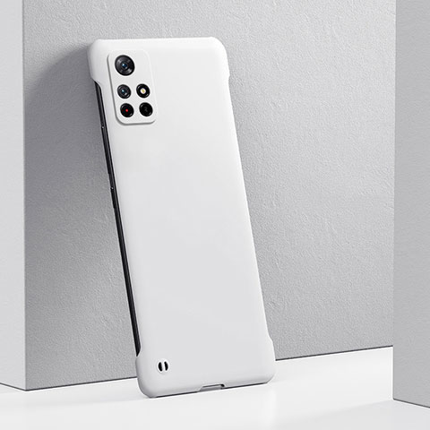 Handyhülle Hülle Hartschalen Kunststoff Schutzhülle Tasche Matt YK5 für Xiaomi Redmi Note 11T 5G Weiß