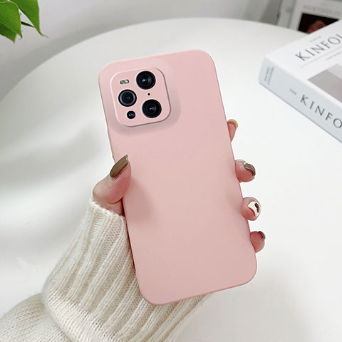 Handyhülle Hülle Hartschalen Kunststoff Schutzhülle Tasche Matt YK6 für Oppo Find X3 5G Rosa