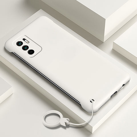 Handyhülle Hülle Hartschalen Kunststoff Schutzhülle Tasche Matt YK6 für Xiaomi Redmi Note 10T 5G Weiß