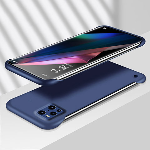 Handyhülle Hülle Hartschalen Kunststoff Schutzhülle Tasche Matt YK7 für Oppo Find X3 5G Blau