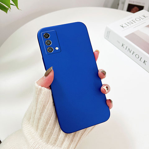 Handyhülle Hülle Hartschalen Kunststoff Schutzhülle Tasche Matt YK7 für Oppo K9 5G Blau