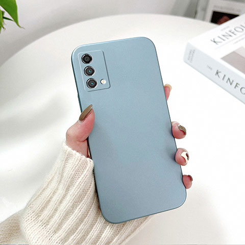 Handyhülle Hülle Hartschalen Kunststoff Schutzhülle Tasche Matt YK7 für Oppo K9 5G Hellblau