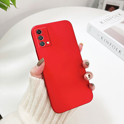 Handyhülle Hülle Hartschalen Kunststoff Schutzhülle Tasche Matt YK7 für Oppo K9 5G Rot