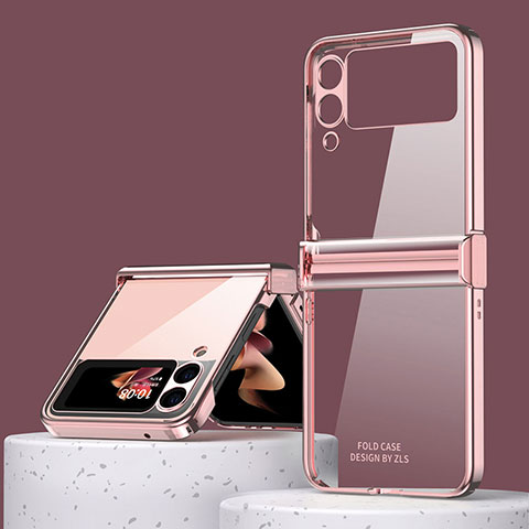 Handyhülle Hülle Hartschalen Kunststoff Schutzhülle Tasche Matt ZL1 für Samsung Galaxy Z Flip3 5G Rosegold