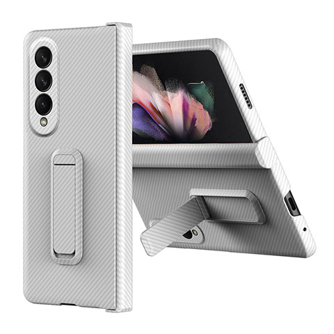 Handyhülle Hülle Hartschalen Kunststoff Schutzhülle Tasche Matt ZL1 für Samsung Galaxy Z Fold4 5G Silber