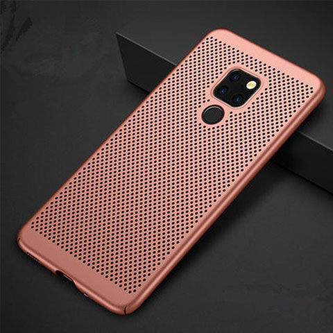 Handyhülle Hülle Kunststoff Hartschalen Schutzhülle Punkte Loch Tasche W01 für Huawei Mate 20 X 5G Rosegold