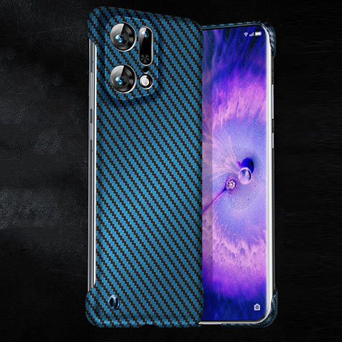 Handyhülle Hülle Kunststoff Schutzhülle Hartschalen Tasche Matt Köper T01 für Oppo Find X5 Pro 5G Blau