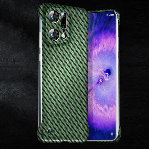 Handyhülle Hülle Kunststoff Schutzhülle Hartschalen Tasche Matt Köper T01 für Oppo Find X5 Pro 5G Grün