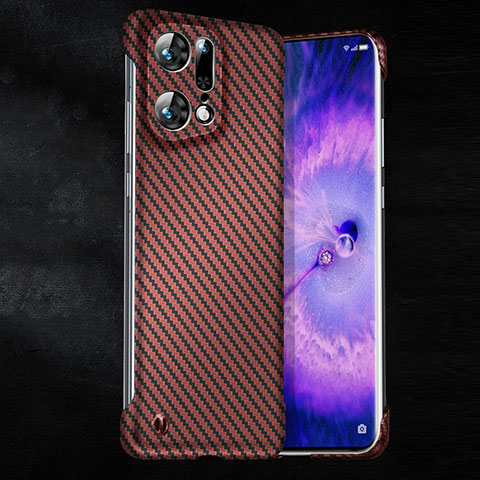 Handyhülle Hülle Kunststoff Schutzhülle Hartschalen Tasche Matt Köper T01 für Oppo Find X5 Pro 5G Rot