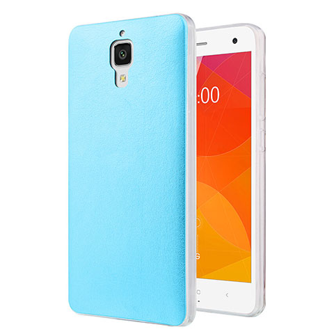 Handyhülle Hülle Kunststoff Schutzhülle Leder für Xiaomi Mi 4 Hellblau