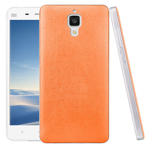 Handyhülle Hülle Kunststoff Schutzhülle Leder für Xiaomi Mi 4 Orange