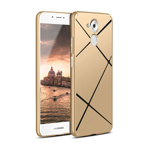 Handyhülle Hülle Kunststoff Schutzhülle Line für Huawei Enjoy 6S Gold