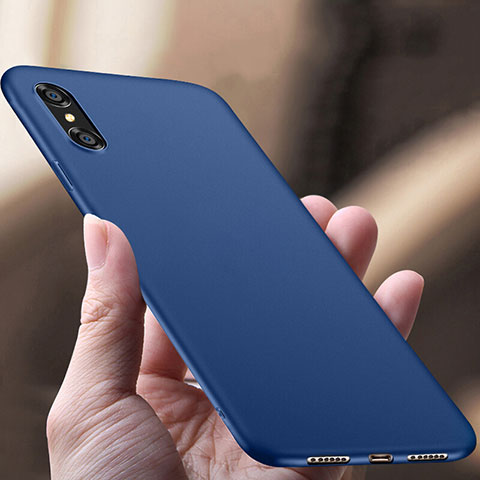 Handyhülle Hülle Kunststoff Schutzhülle Matt für Apple iPhone Xs Blau