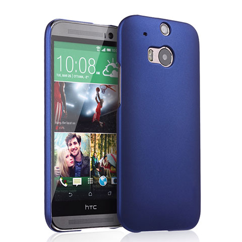 Handyhülle Hülle Kunststoff Schutzhülle Matt für HTC One M8 Blau