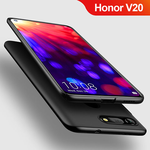 Handyhülle Hülle Kunststoff Schutzhülle Matt für Huawei Honor V20 Schwarz