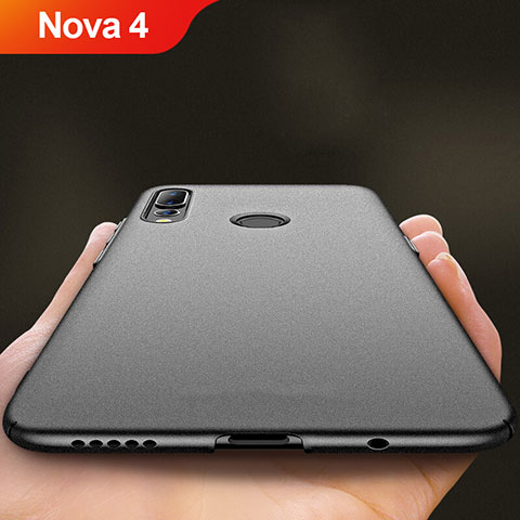 Handyhülle Hülle Kunststoff Schutzhülle Matt für Huawei Nova 4 Schwarz