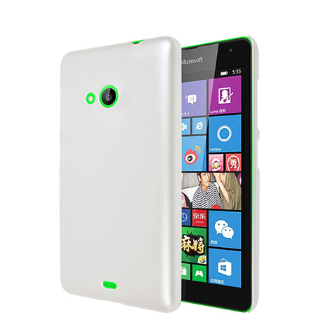 Handyhülle Hülle Kunststoff Schutzhülle Matt für Microsoft Lumia 535 Weiß