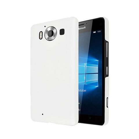 Handyhülle Hülle Kunststoff Schutzhülle Matt für Microsoft Lumia 950 Weiß