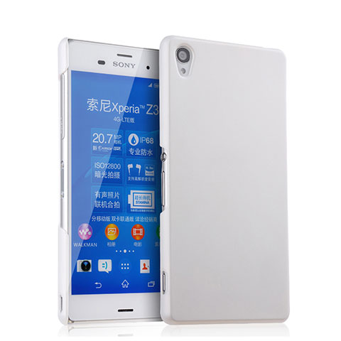 Handyhülle Hülle Kunststoff Schutzhülle Matt für Sony Xperia Z3 Weiß