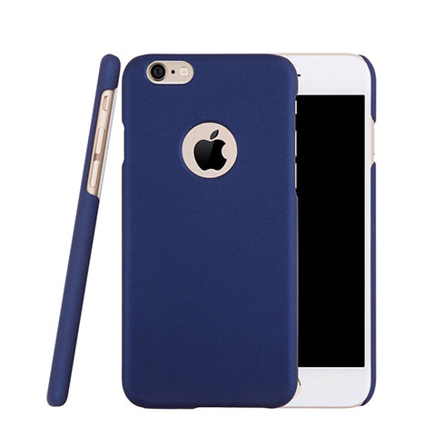 Handyhülle Hülle Kunststoff Schutzhülle Matt Loch für Apple iPhone 6 Blau